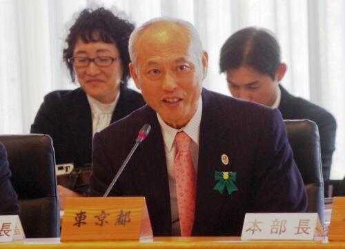 画像：舛添副本部長（東京都知事）